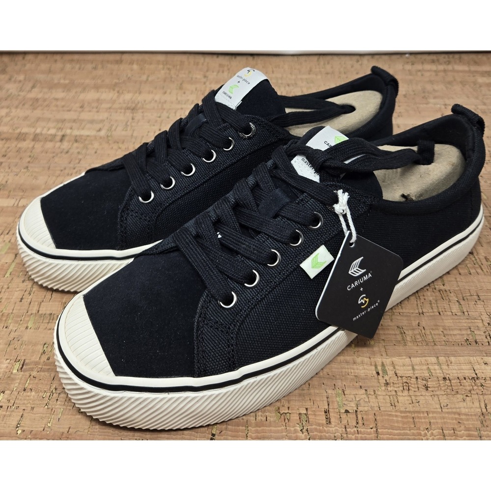 Cariuma OCA Low Master Piece Black Cordura And Suede Sneaker Mens 9 Womens 10.5
